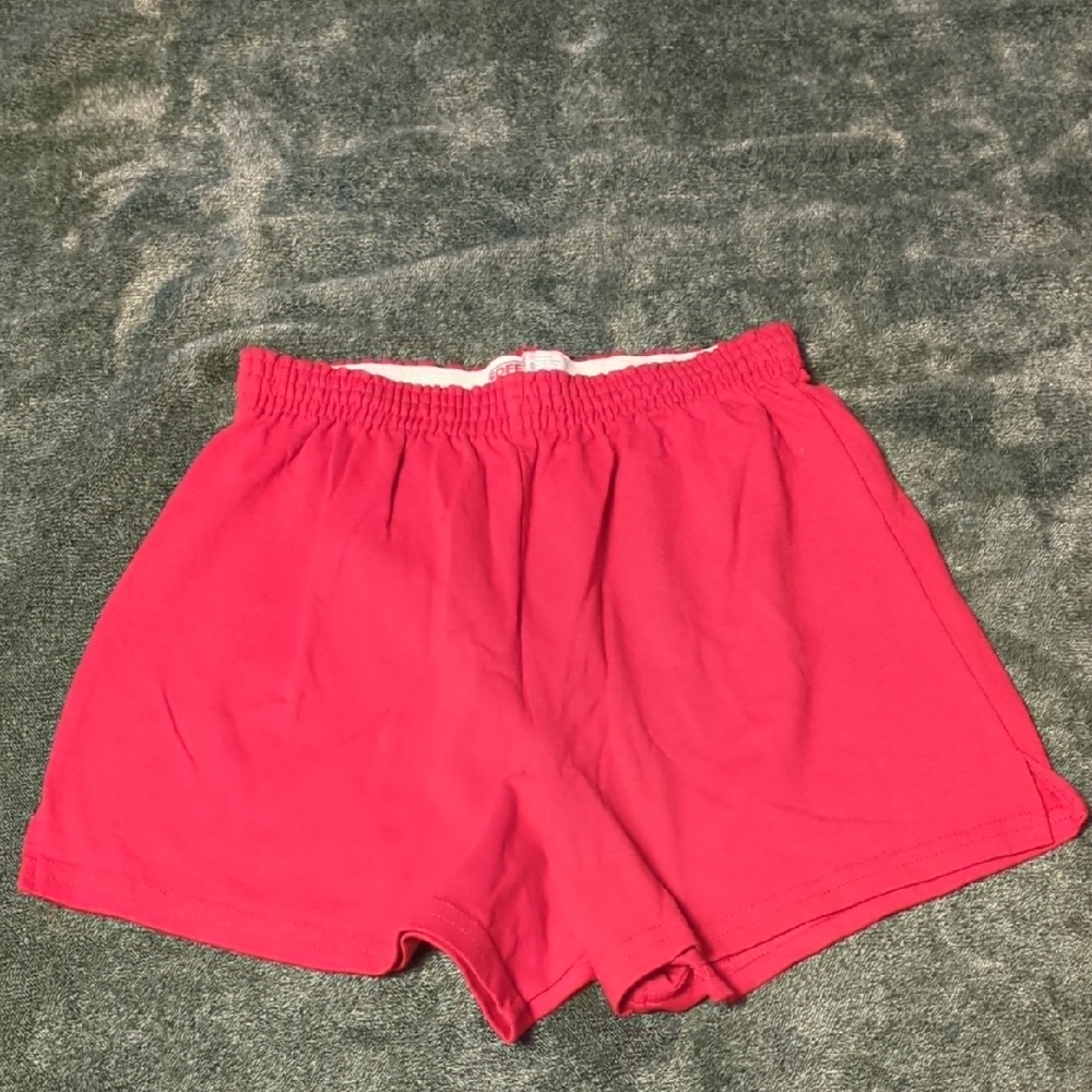 Soffe Women's Red Athletic Shorts with Elastic Waist
